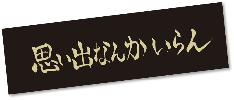 思い出なんかいらん